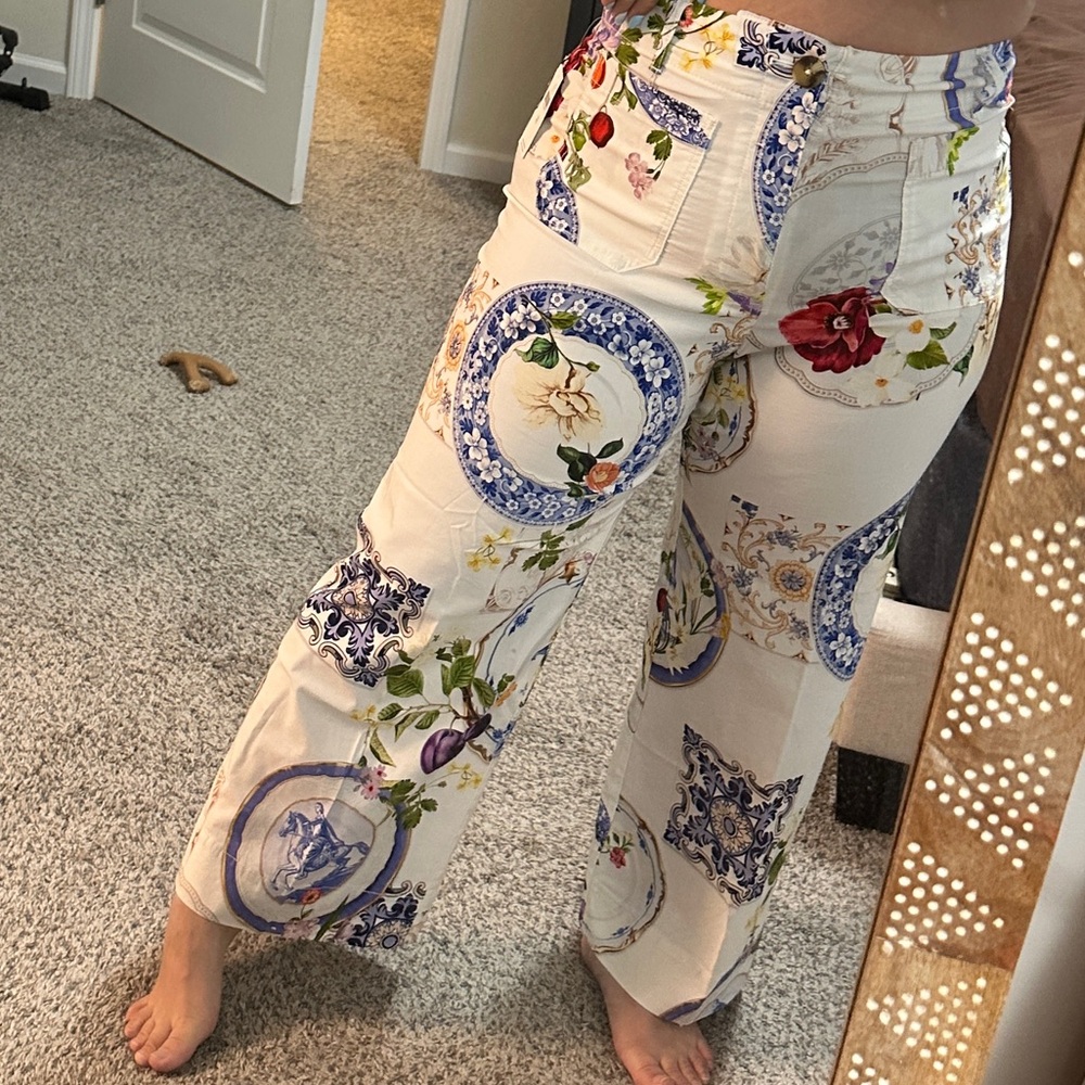 Anthropologie Colette Cropped Wide Leg Pant - Picture 3 of 4